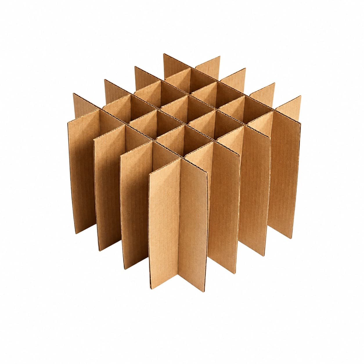 Partition — corrugated divider grid that gives each item its own cell inside a box