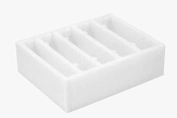 EPE Foam Partition — die-cut foam divider that gives each component its own cushioned cell