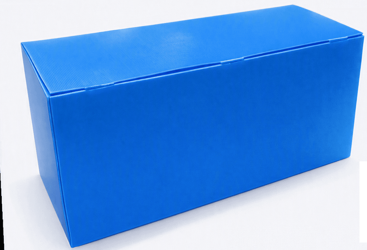 Die Punch PP Box — die-cut polypropylene hollow-sheet box for reusable component handling